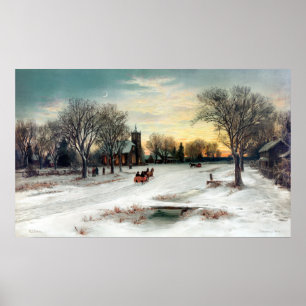 Poster W. C. Bauer Christmas Eve