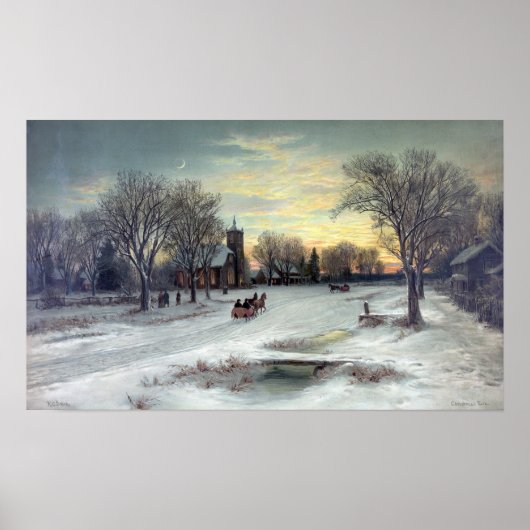 POSTER W.C. BAUER-CHRISTMAS EVE-PRINT (Devant)