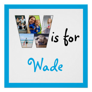 Poster W est pour Blue Name Photo