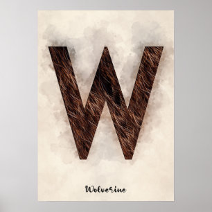 Poster W est pour Wolverine