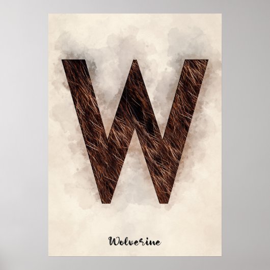 Poster W est pour Wolverine (Devant)