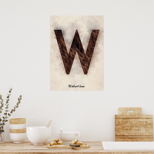 Poster W est pour Wolverine (Cuisine)