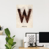 Poster W est pour Wolverine (Bureau à domicile)