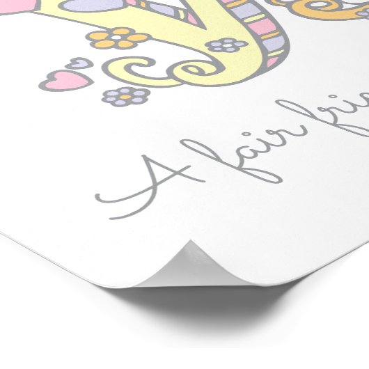 Poster W pour Winnie nom initial d'art gribouillé signifi (Coin)