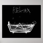 Poster- &W Profiteer van X-Ray Skeleton Bath Time Poster (Voorkant)