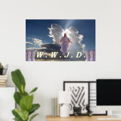Poster W.W.J.D. Conçu Par TreasureForAllUSA.com (Bureau à domicile)