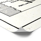 Poster WA Columbia River - Plan du projet de barrage Coul (Coin)