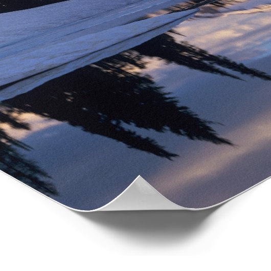 Poster WA, Mt Rainier NP, Mt Rainier et nuages (Coin)