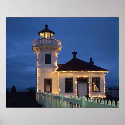 Poster WA, Mukilteo, phare de Mukilteo, établi (Devant)
