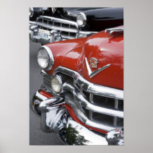 Poster WA, Seattle, classic American automobile.