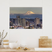 Poster WA, Seattle, Mont Rainier de Kerry Park (Cuisine)