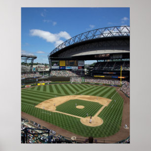 Poster WA, Seattle, Safeco Field, Mariners baseball