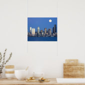 Poster WA, Seattle, Seattle et Elliott Bay 2 (Cuisine)