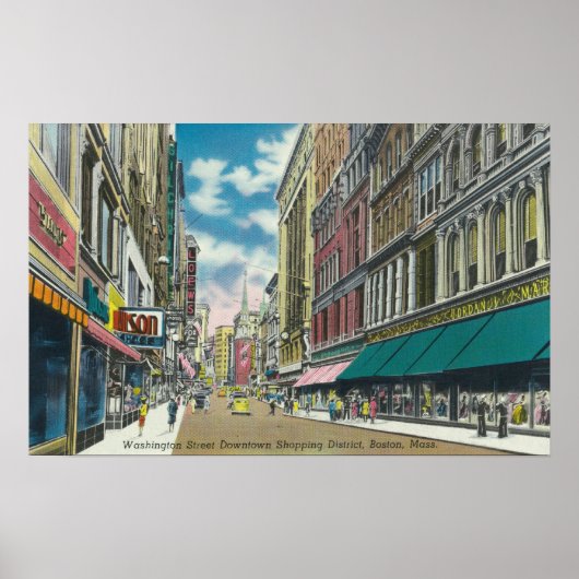 Poster WA Street Downtown Shopping District Scène (Devant)