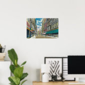 Poster WA Street Downtown Shopping District Scène (Bureau à domicile)