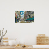 Poster WA Street Downtown Shopping District Scène (Cuisine)