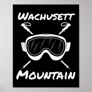 Poster Wachusett Mountain Machusetts Skier Ski Ski Go