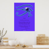 Poster WADJET EYE & Poem Art égyptien Imprimer (Cuisine)
