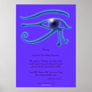 Poster WADJET EYE & Poem Art égyptien Imprimer