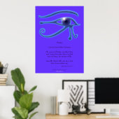 Poster WADJET EYE & Poem Art égyptien Imprimer (Bureau à domicile)