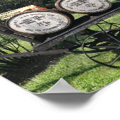 Poster Wagon antique avec Barils de Bourbon (Coin)