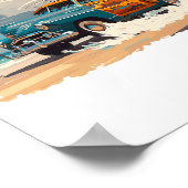 Poster Wagon classique en bois (Coin)