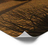 Poster Wagon couvert au coucher du soleil - GRANDE impres (Coin)