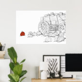Poster Wagon de patchs citrouille (Bureau à domicile)