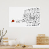 Poster Wagon de patchs citrouille (Cuisine)