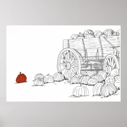 Poster Wagon de patchs citrouille (Devant)