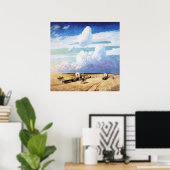 Poster "Wagons couverts" Art occidental par NC Wyeth (Bureau à domicile)