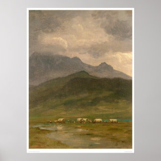 Poster Wagons couverts par Bierstadt (0101A)