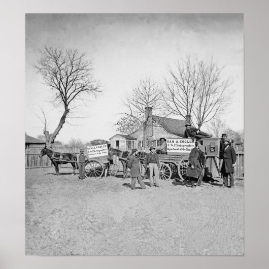 Poster Wagons et caméra de Sam A Cooley photographe (Devant)