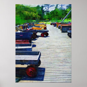 Poster Wagons Fire Island Print