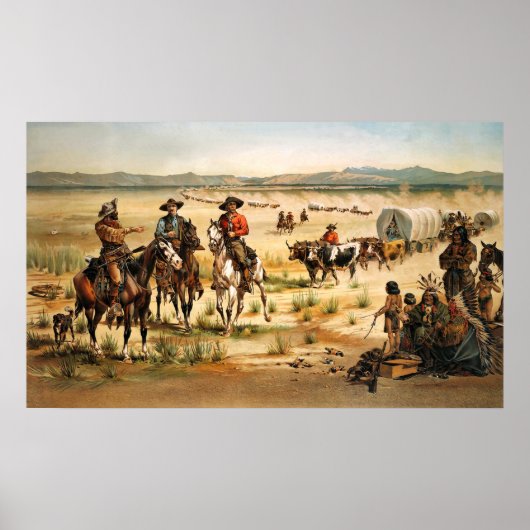 Poster WagonTrain aux Etats-Unis (Devant)