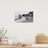 Poster Waikiki Beach et Bateaux Honolulu (Cuisine)