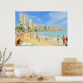 Poster Waikiki Honolulu Hawaii - Beaux-Arts (Cuisine)