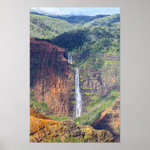 Poster Waipoo Falls, Waimea Canyon, Kauai, Hawaii