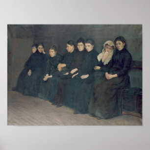 Poster Waiting in the Clinic, 1888