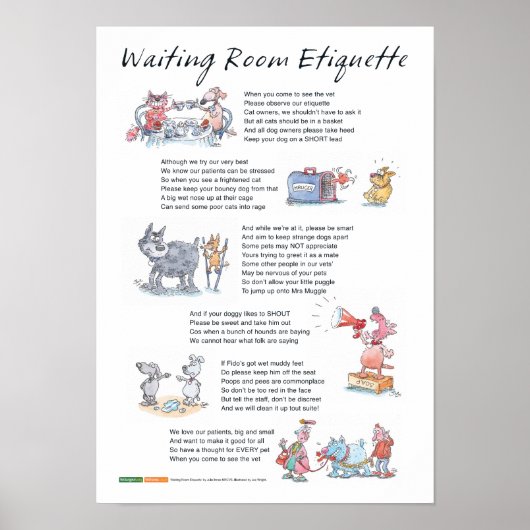 Poster Waiting Room Etiquette - A3 (Devant)
