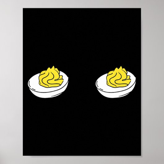 Poster Waiting To Stuff My Face Deviled Eggs Couple Thank (Devant)
