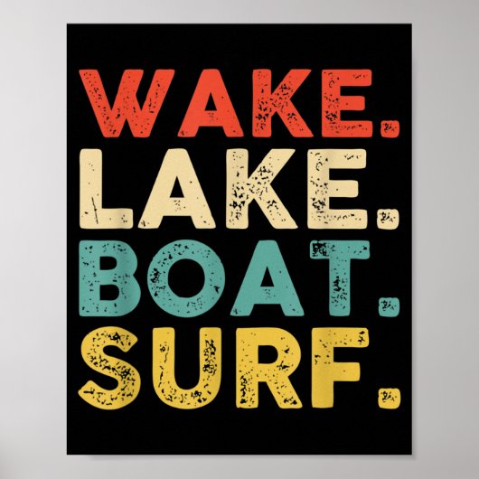 Poster Wake Surfing Wake Surf Wake Surfing Rope Wake Surf (Devant)