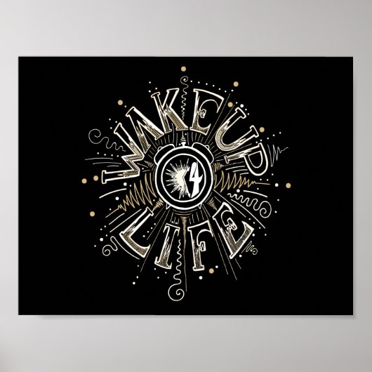 Poster WAKE UP 4 LIFE quota illustration (Devant)
