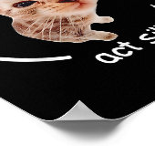 Poster Wake Up Act Silly _ Pleurant Mème de chat banane (Coin)