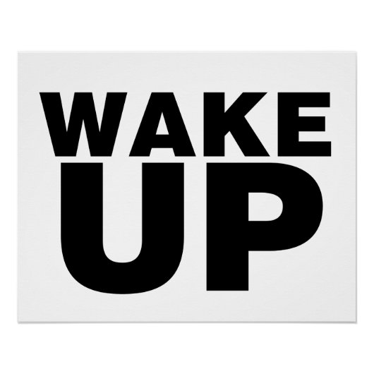Poster Wake up Black (Devant)