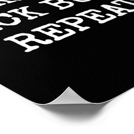 Poster Wake Up Kick Butt Repeat Motivation  (Coin)