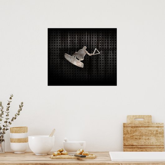 Poster Wakeboarder; Cool Black (Cuisine)