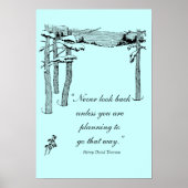 Poster Walden Citation, "Ne regarde jamais en arrière" (Devant)