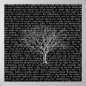 Poster Walden Woods Black Literature Texte Art Imprimer P (Devant)