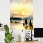 Poster Walk on the beach (Bureau à domicile)